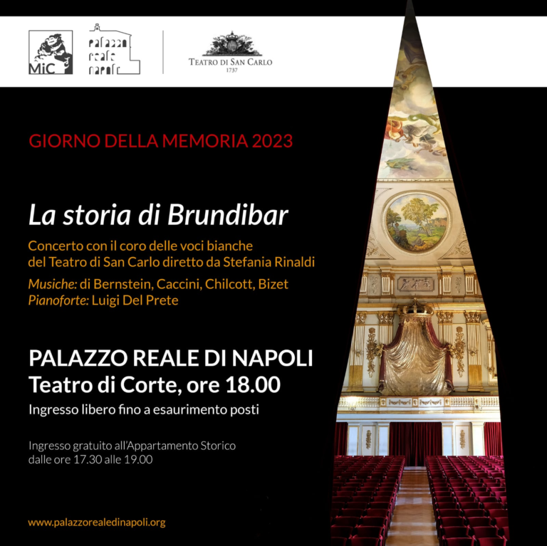 Al Palazzo Reale di Napoli si celebra il Giorno della Memoria con il Coro di Voci Bianche del Teatro San Carlo 