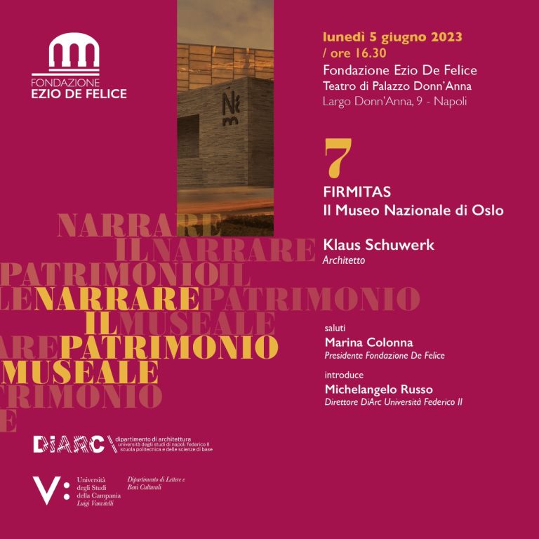 A PALAZZO DONN’ANNA / “FIRMITAS. Il Museo Nazionale di Oslo” Incontro con Klaus Schuwerk / Fondazione De Felice