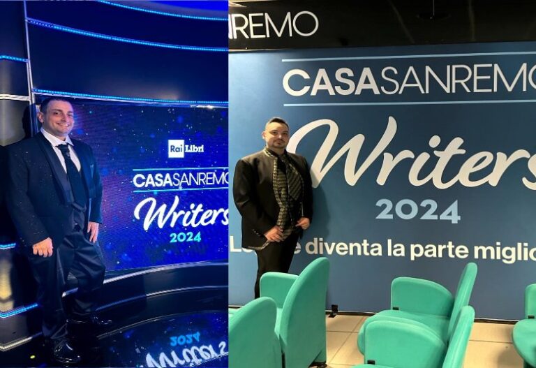 Giuseppe Cossentino e Nunzio Bellino protagonisti  con il libro L’Uomo Elastico a Sanremo Writers 2024, salotto culturale del Festival